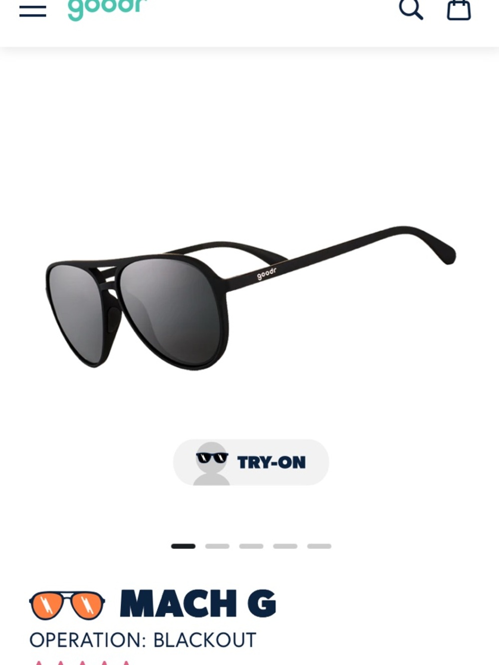 goodr Mach G Aviator Sunglasses in Black